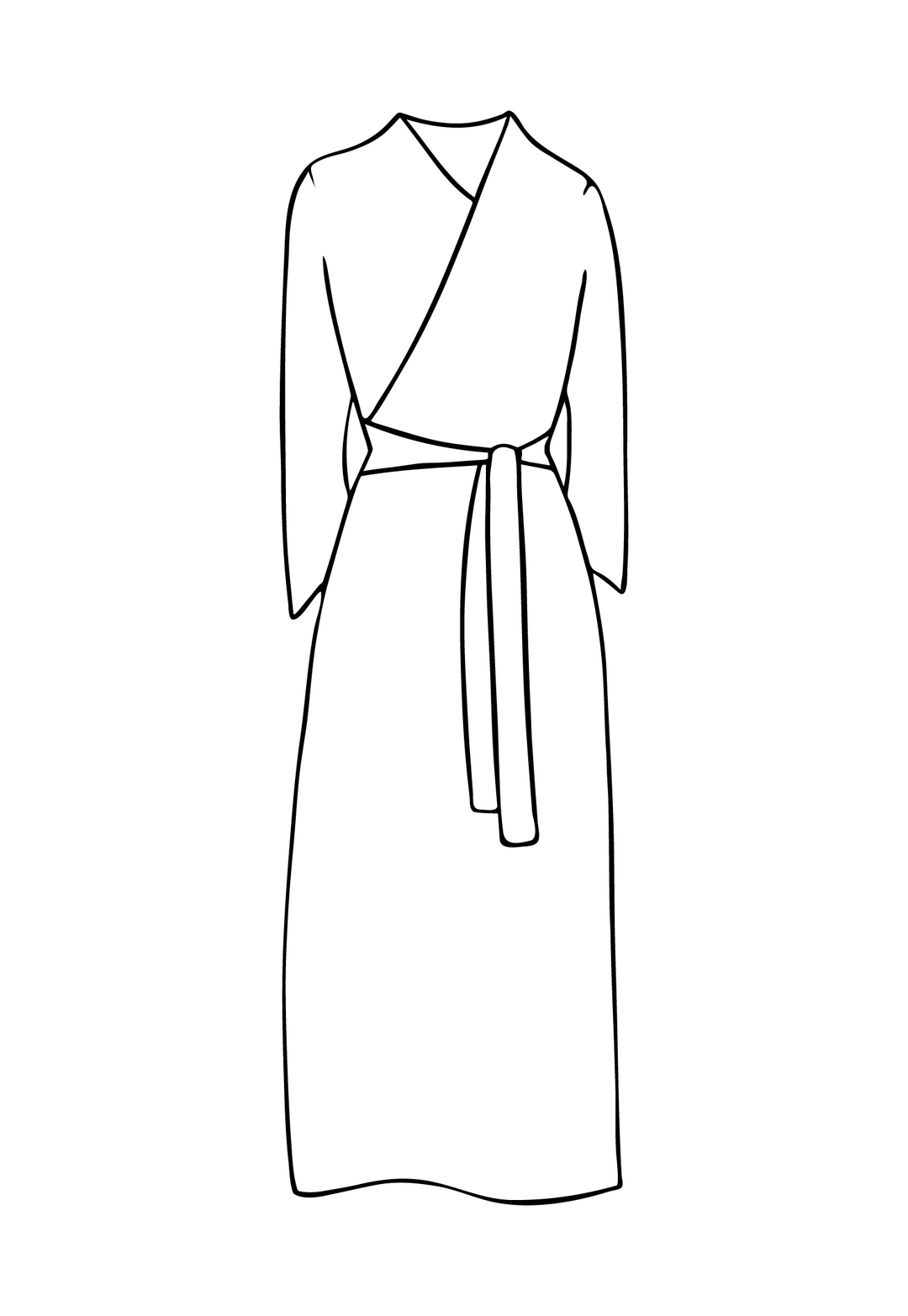 Dress Style Kimono in Pale Cyan