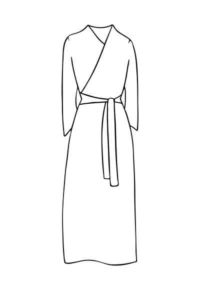 Dress Style Kimono in Pale Cyan