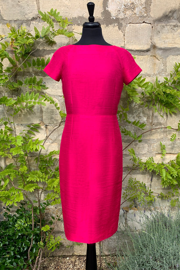 Hepburn Dress in Hot Pink 10-12