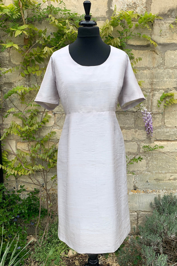 ladies-pale-grey-raw-silk-fitted-shift-dress-plus-size-sample-sale-mother-of-the-bride-dress