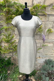 ladies-pale-sold-raw-silk-tailored-shift-dress-mother-of-the-bride-outfit-sample-sale-party-dress