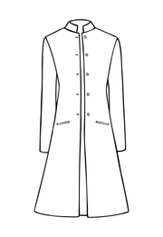 Shibumi Nehru Silk Coat in Kingfisher Blue