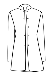 Long Nehru Jacket in Poppy