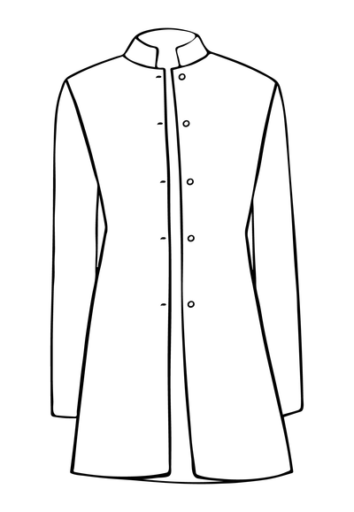 Long Nehru Jacket in Versailles