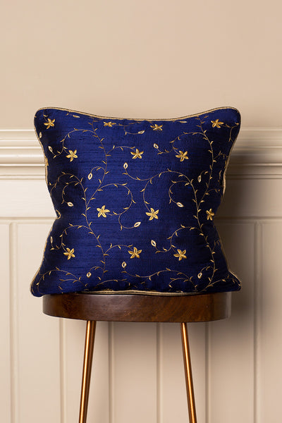 Medium Silk Cushion in Royal