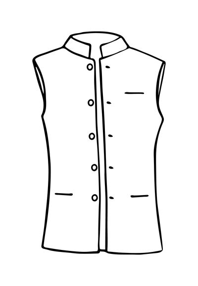 Mens Nehru Waistcoat in Royal