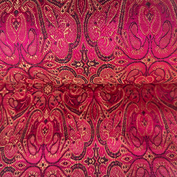 Mens Nehru Jacket in Pink Jacquard