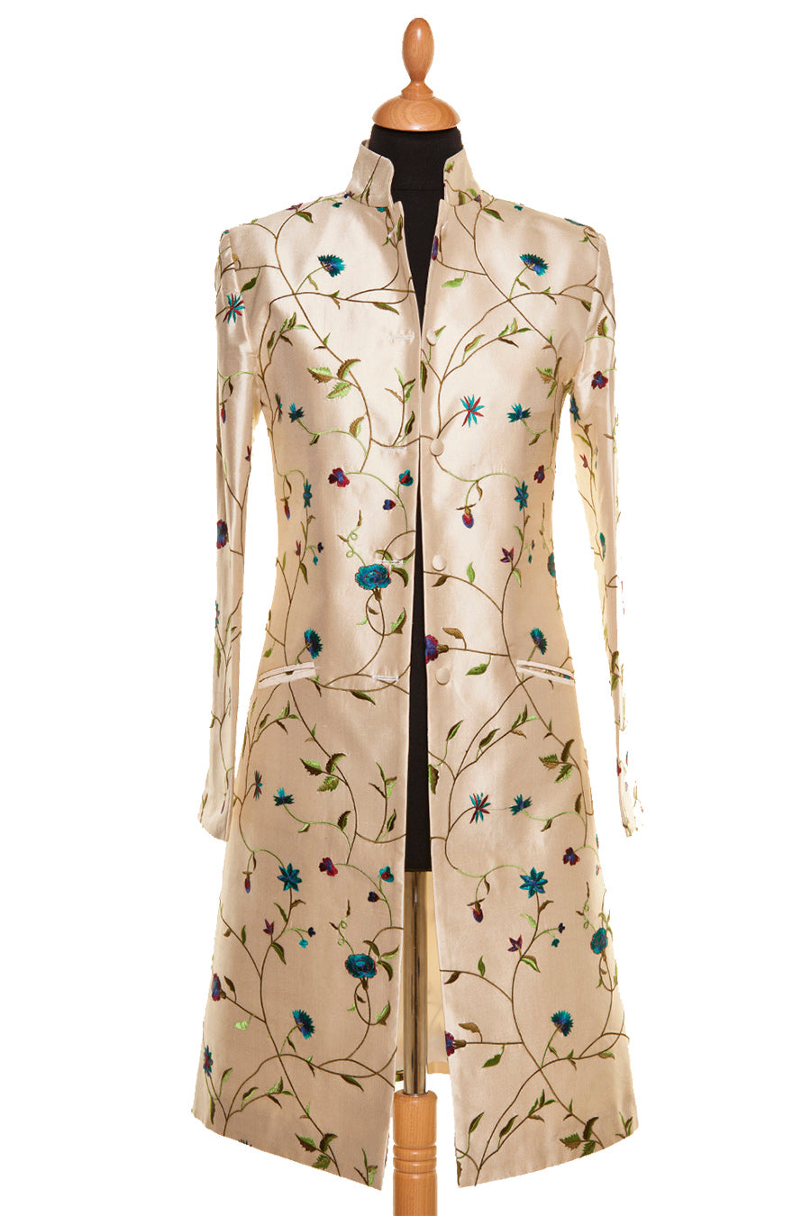 Silk nehru top coat