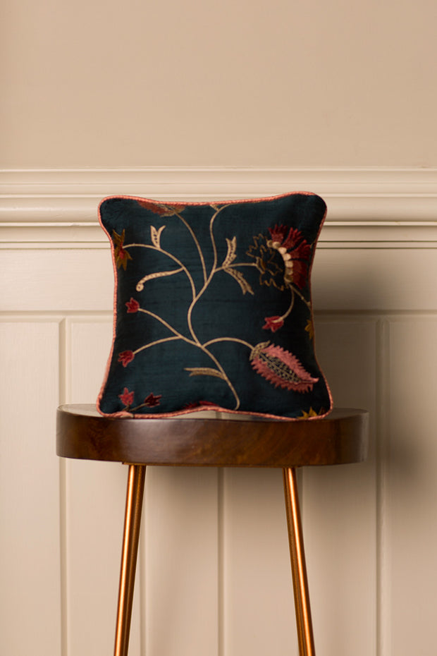 Small Silk Cushion in Mineral