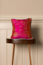 Small Silk Cushion in Schiaparelli Pink