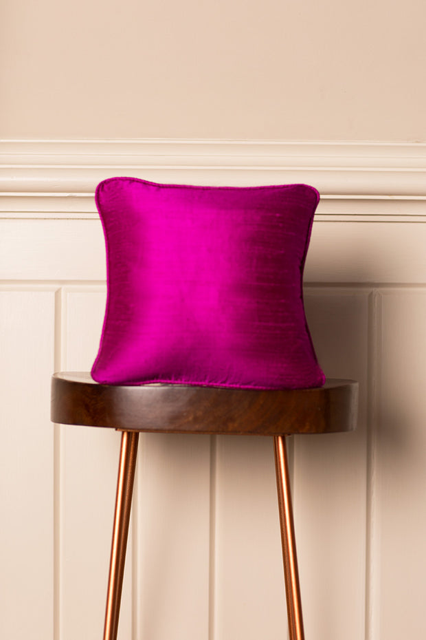 Small Silk Cushion in Wild Orchid