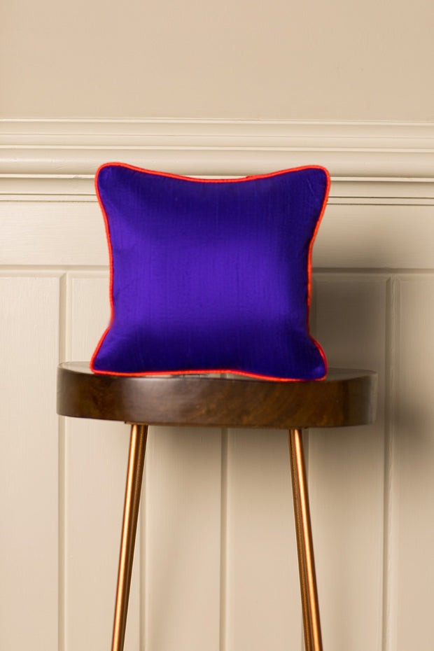 Small Silk Cushion in Deep Violet