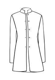 Long Nehru Jacket in Pearl Green