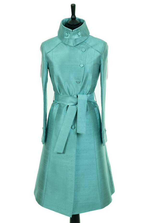 Shibumi Silk Trench Coat in Paradise