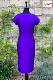 Hepburn Dress in Deep Violet 12