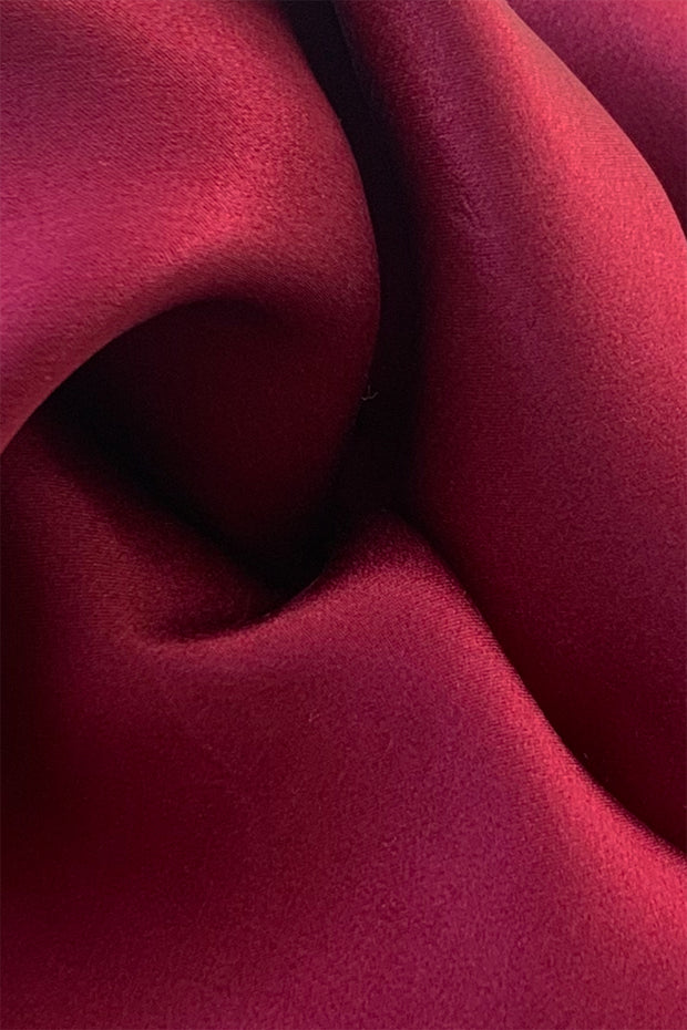 Silk Jumpsuit in Dark Cherry