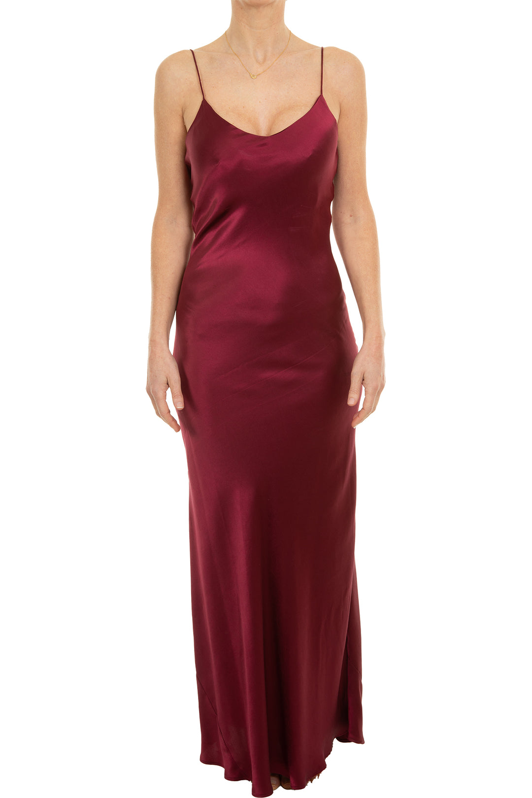 Silk Slip Dress in Dark Cherry Shibumi Silk Slip Dress in Dark Cherry Shibumi