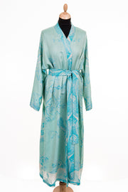 Reversible Dressing Gown in Pale Cyan
