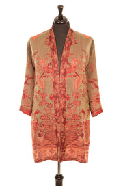 Reversible Kimono Jacket in Rich Ruby