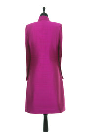 Silk Nehru Coat in Wild Orchid