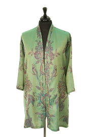 Shibumi Cashmere Kimono Jacket in Dragonfly Green - jewel green