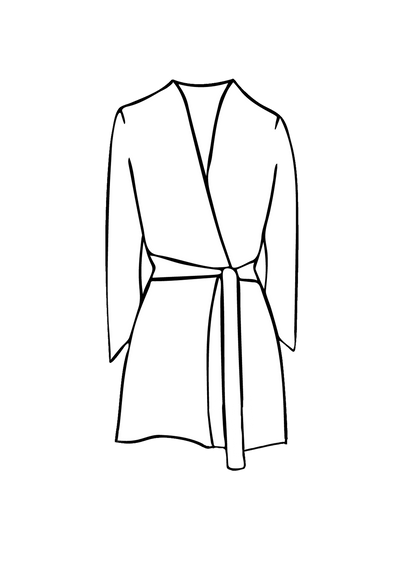 Reversible Kimono Jacket in Pale Cyan