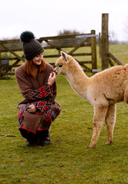 Alpaca Coatigan in Earth