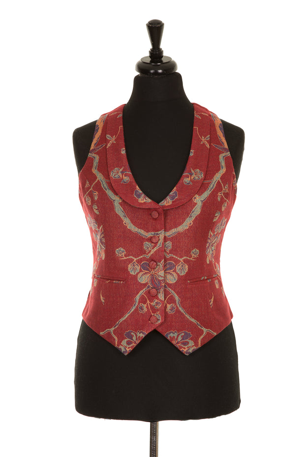 Scoop Neck Waistcoat in Venetian Red