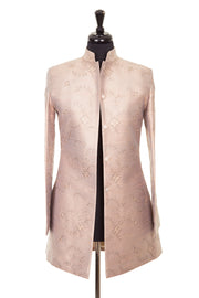 shibumi womens pink taupe silk nehru jacket
