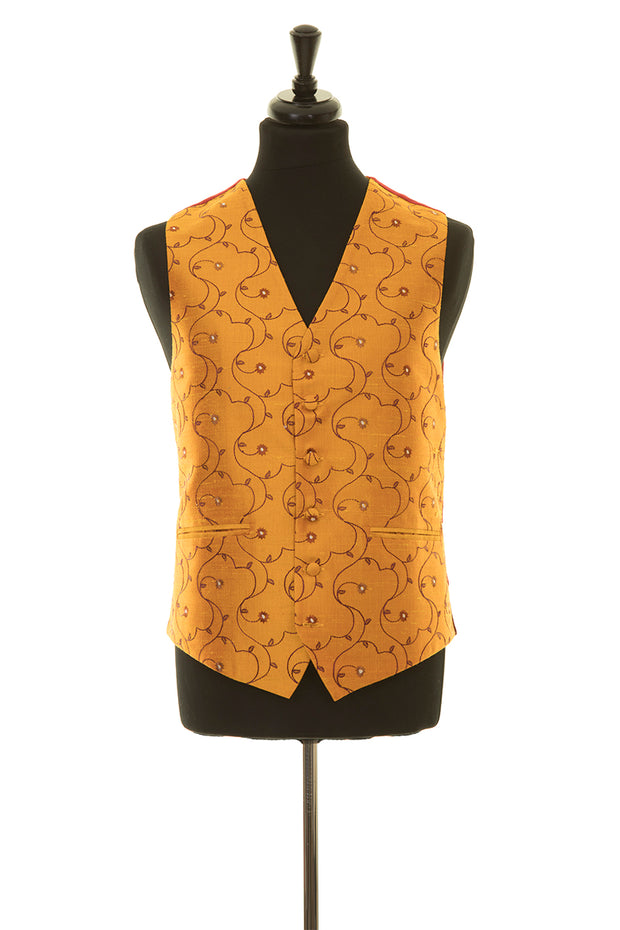 Mens Waistcoat in Jumoke Sun - Sale