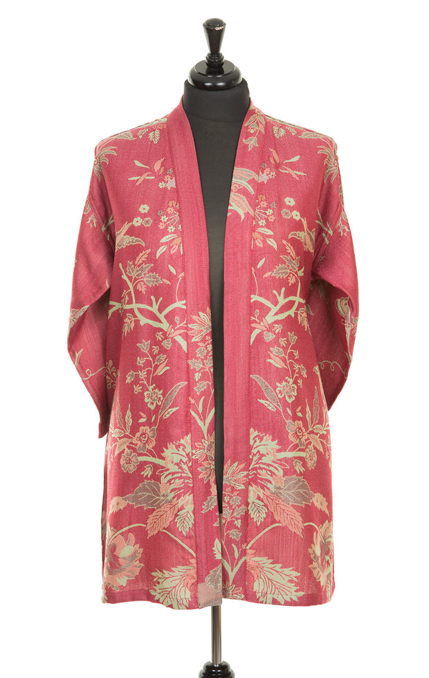 Reversible Kimono Jacket in Moss Rose