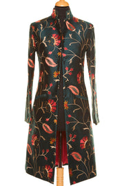 Shibumi Silk Nehru Coat in Mineral