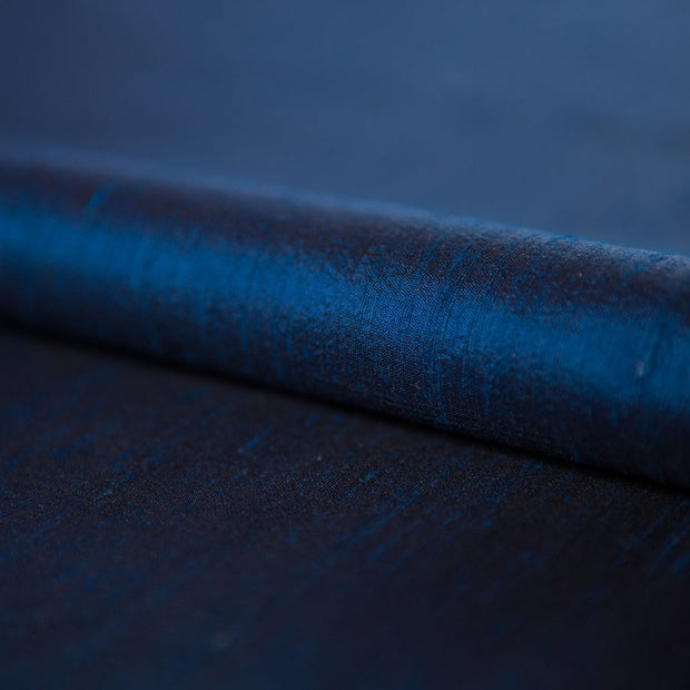 raw blue silk fabric