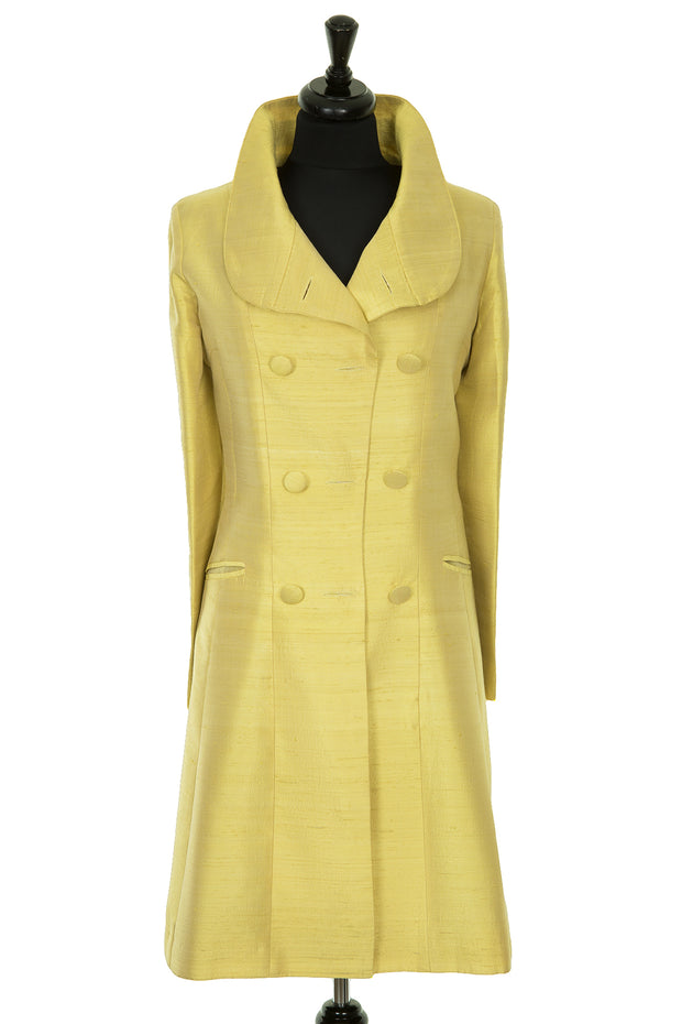 Delphine Coat in Lemon Yellow