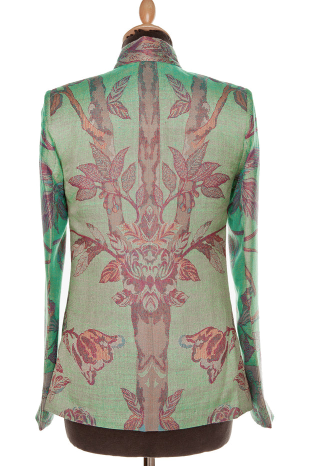 Short Nehru Jacket in Dragonfly Green